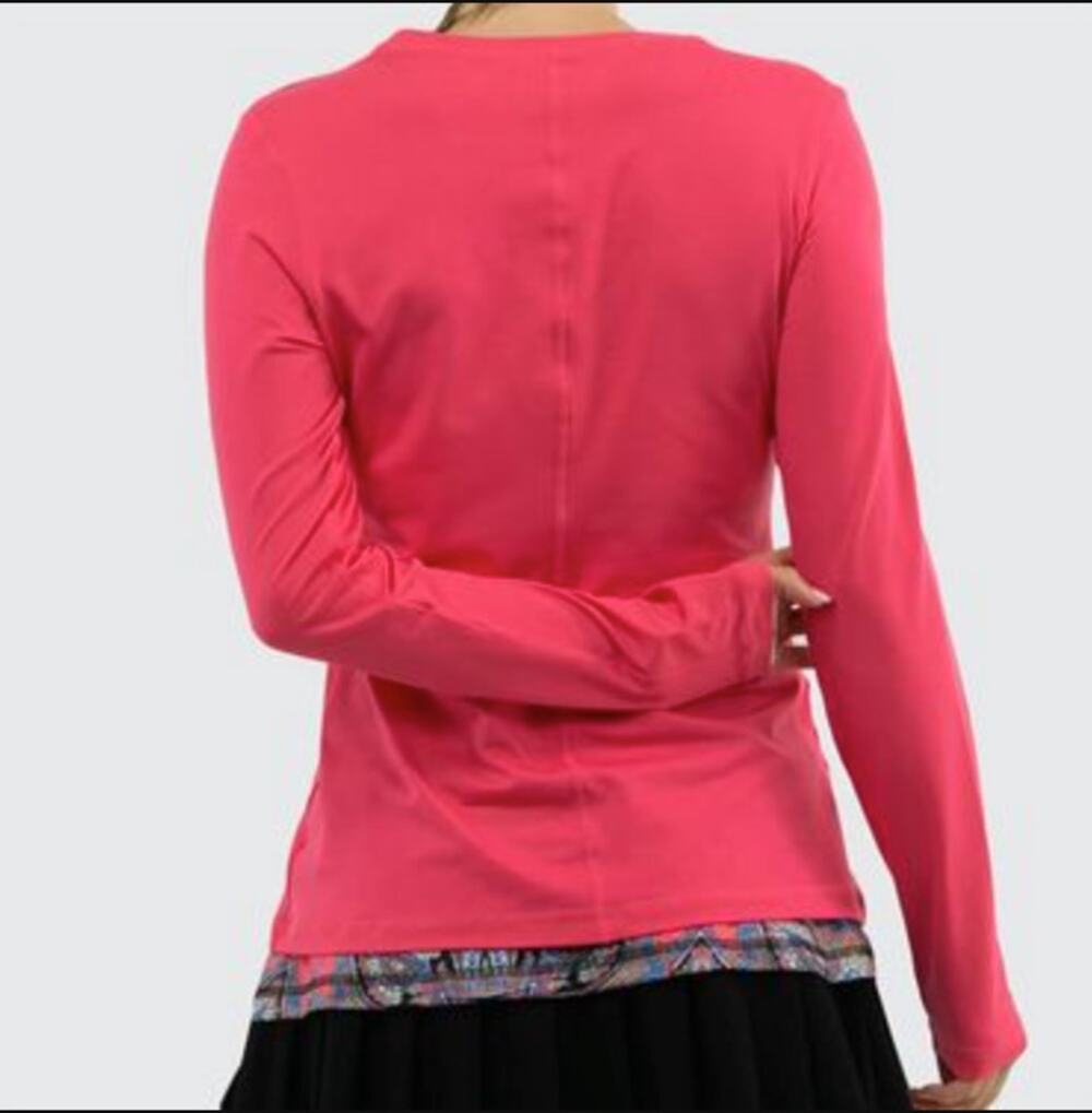 Sofibella UV Colors Women's Long Sleeve Tennis & Golf Shirt Pink Size S